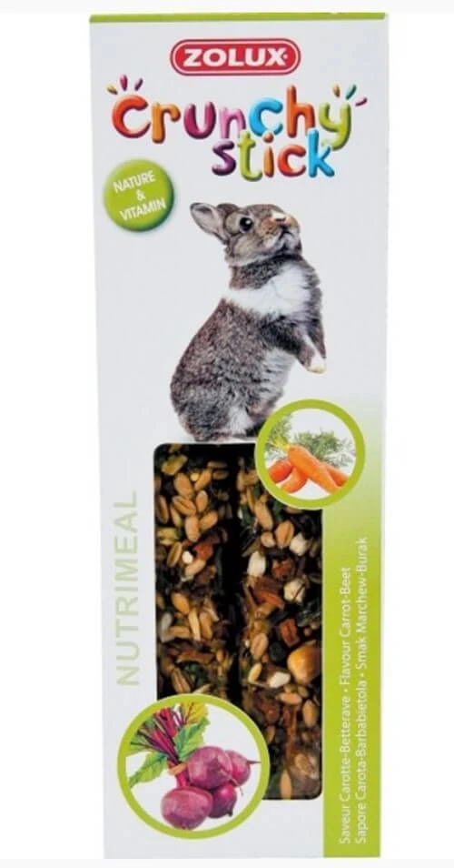 Zolux Crunchy Stick Lapin Carotte / Betterave 115 G 3 Zolux Crunchy Stick Lapin Carotte / Betterave 115 G