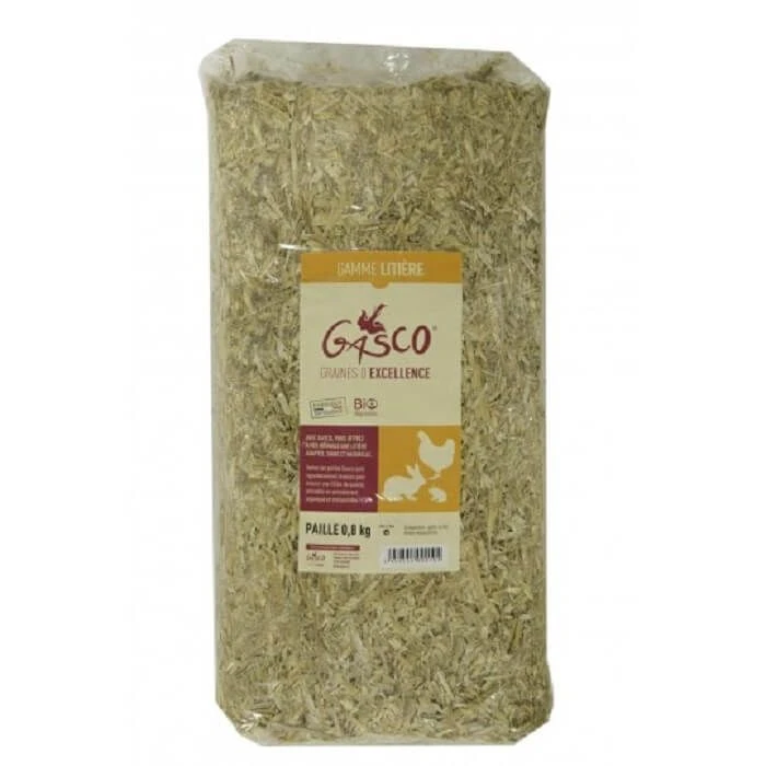 Gasco Litière Paille Naturelle Pour Rongeur Et Volaille 0.8 Kg