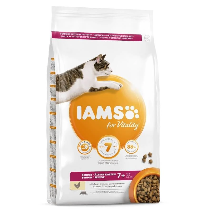 IAMS Vitality Croquettes Chat Senior Poulet 10 Kg 3 IAMS Vitality Croquettes Chat Senior Poulet 10 Kg