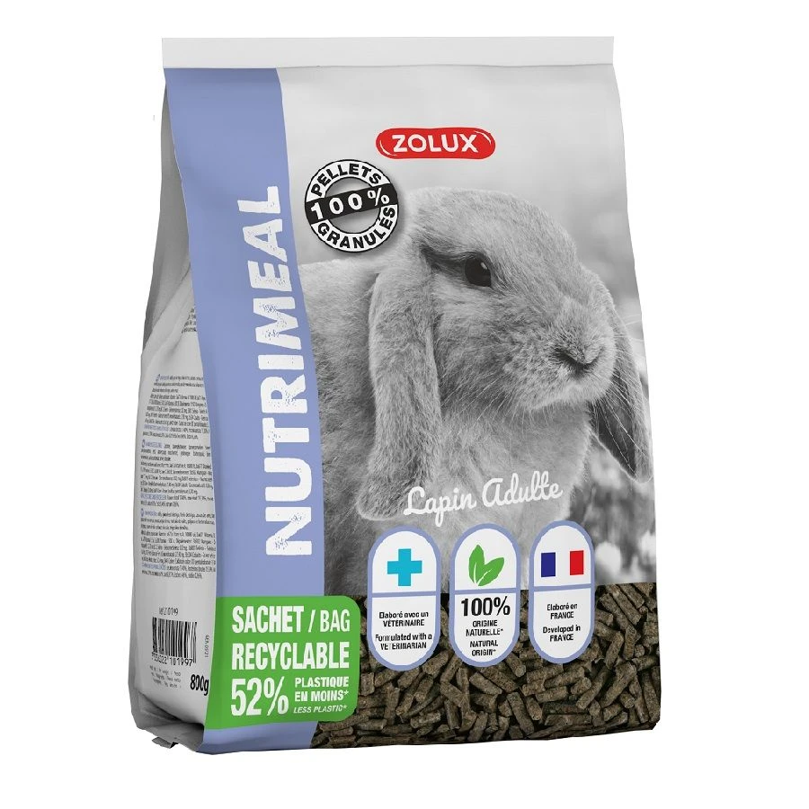 Zolux Nutrimeal Granulés Lapin 800 G 3 Zolux Nutrimeal Granulés Lapin 800 G