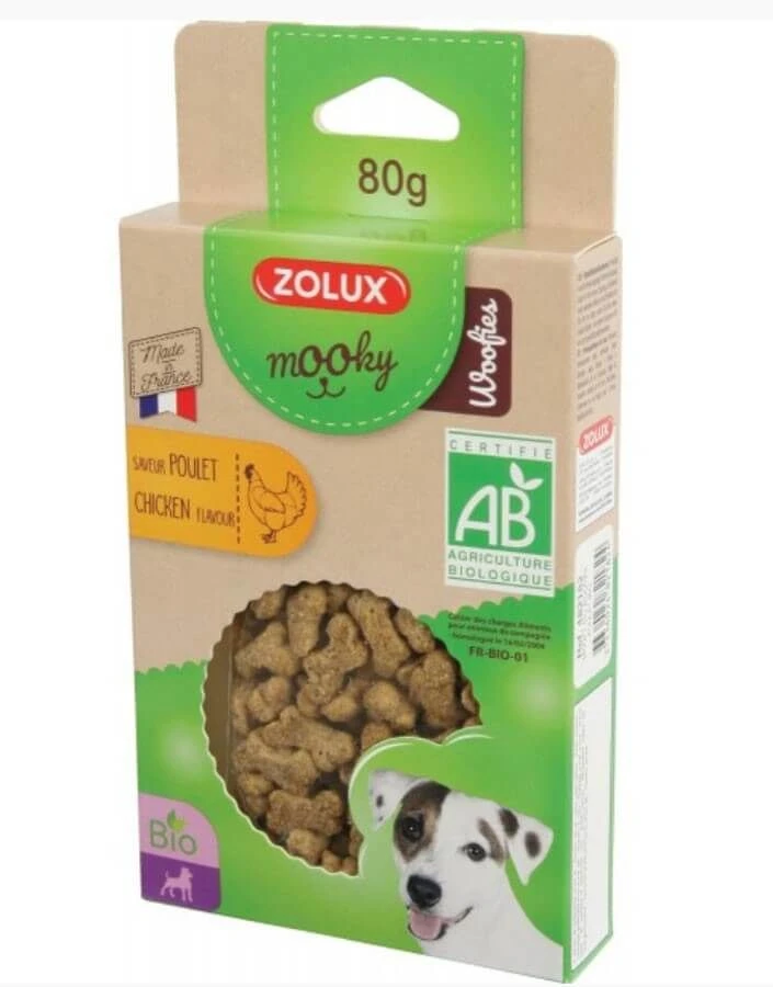 Zolux Mooky Friandises Woofies Bio Au Poulet Pour Chien 80 G 3 Zolux Mooky Friandises Woofies Bio Au Poulet Pour Chien 80 G